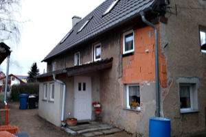 Vorher - WDVS und Fassadengestaltung eines EFH in Friedersdorf